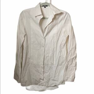 Saks Fifth Avenue white cotton button down size 2